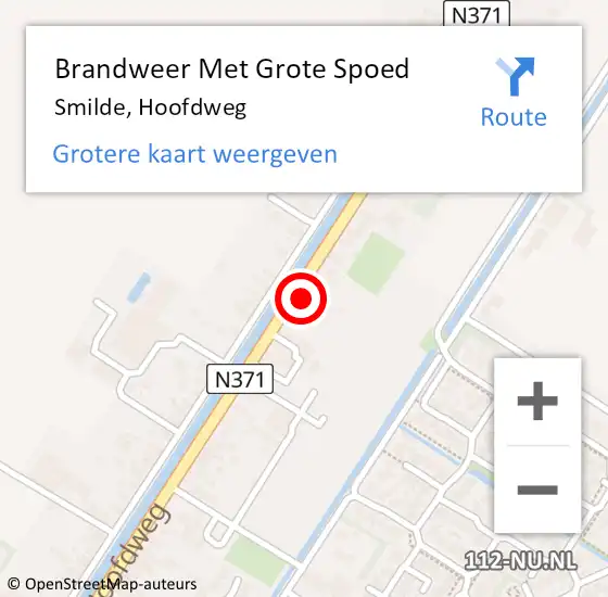 Locatie op kaart van de 112 melding: Brandweer Met Grote Spoed Naar Smilde, Hoofdweg op 28 maart 2017 11:40