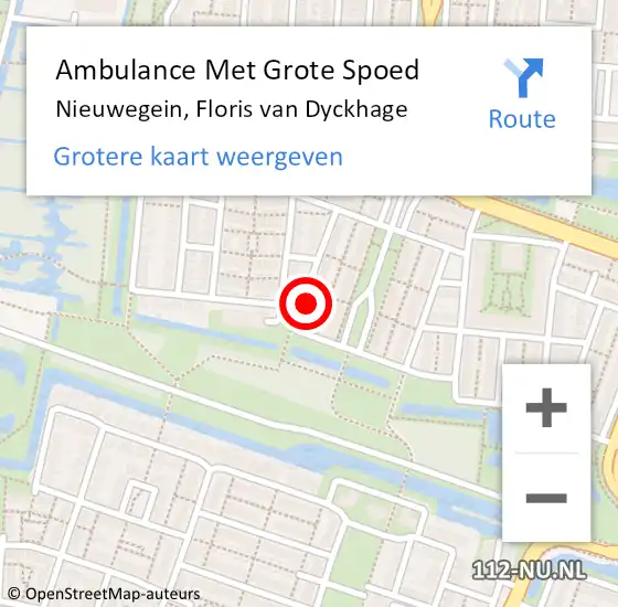Locatie op kaart van de 112 melding: Ambulance Met Grote Spoed Naar Nieuwegein, Floris van Dyckhage op 28 maart 2017 12:00