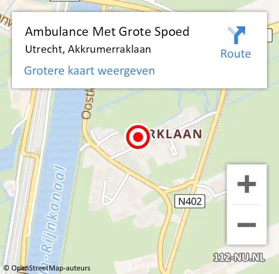 Locatie op kaart van de 112 melding: Ambulance Met Grote Spoed Naar Loenen aan de Vecht, Kerklaan op 28 maart 2017 13:08