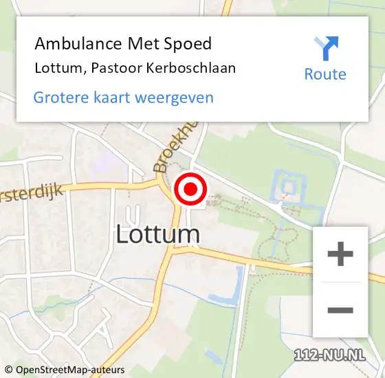 Locatie op kaart van de 112 melding: Ambulance Met Spoed Naar Lottum, Pastoor Kerboschlaan op 28 maart 2017 14:09