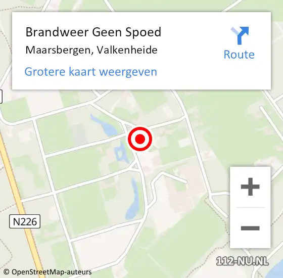 Locatie op kaart van de 112 melding: Brandweer Geen Spoed Naar Maarsbergen, Valkenheide op 28 maart 2017 17:09