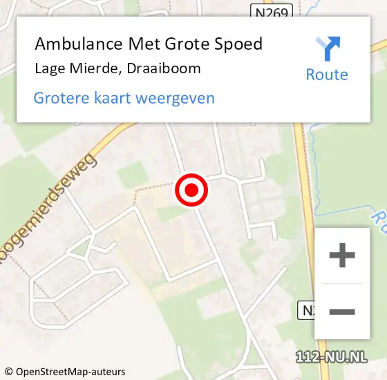 Locatie op kaart van de 112 melding: Ambulance Met Grote Spoed Naar Lage Mierde, Draaiboom op 29 maart 2017 02:23