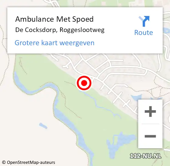 Locatie op kaart van de 112 melding: Ambulance Met Spoed Naar De Cocksdorp, Roggeslootweg op 29 maart 2017 09:03