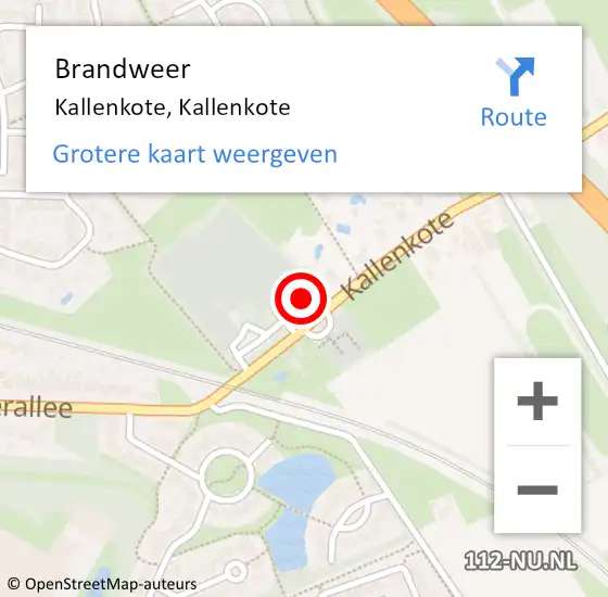Locatie op kaart van de 112 melding: Brandweer Kallenkote, Kallenkote op 29 maart 2017 16:18