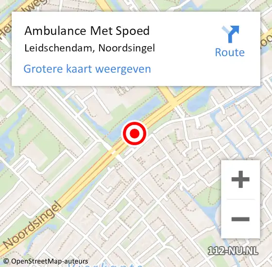 Locatie op kaart van de 112 melding: Ambulance Met Spoed Naar Leidschendam, Noordsingel op 29 maart 2017 17:17