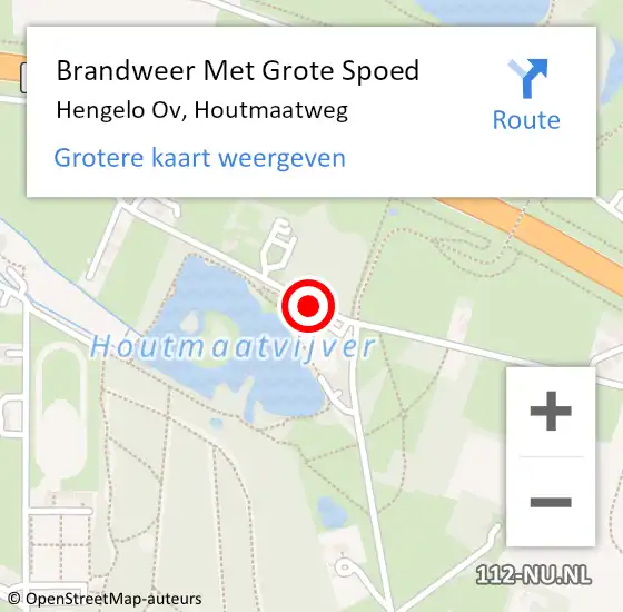 Locatie op kaart van de 112 melding: Brandweer Met Grote Spoed Naar Hengelo Ov, Houtmaatweg op 29 maart 2017 21:02