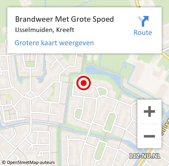 Locatie op kaart van de 112 melding: Brandweer Met Grote Spoed Naar IJsselmuiden, Kreeft op 30 maart 2017 03:30