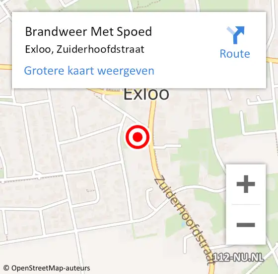 Locatie op kaart van de 112 melding: Brandweer Met Spoed Naar Exloo, Zuiderhoofdstraat op 30 maart 2017 05:01
