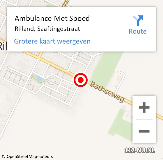 Locatie op kaart van de 112 melding: Ambulance Met Spoed Naar Rilland, Saaftingestraat op 30 maart 2017 07:13