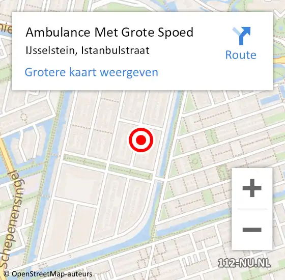 Locatie op kaart van de 112 melding: Ambulance Met Grote Spoed Naar IJsselstein, Istanbulstraat op 30 maart 2017 11:28