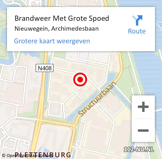 Locatie op kaart van de 112 melding: Brandweer Met Grote Spoed Naar Nieuwegein, Archimedesbaan op 30 maart 2017 11:33