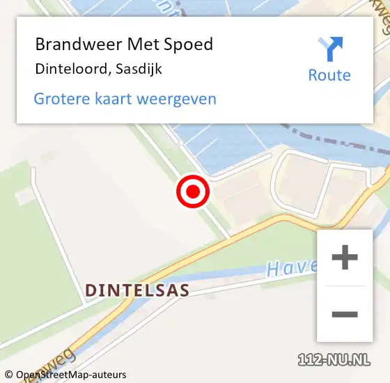 Locatie op kaart van de 112 melding: Brandweer Met Spoed Naar Dinteloord, Sasdijk op 30 maart 2017 17:00