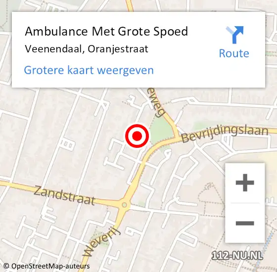Locatie op kaart van de 112 melding: Ambulance Met Grote Spoed Naar Veenendaal, Oranjestraat op 31 maart 2017 04:14