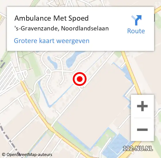 Locatie op kaart van de 112 melding: Ambulance Met Spoed Naar 's-Gravenzande, Noordlandselaan op 31 maart 2017 07:59