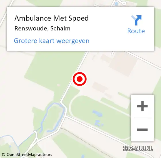 Locatie op kaart van de 112 melding: Ambulance Met Spoed Naar Renswoude, Schalm op 31 maart 2017 08:09