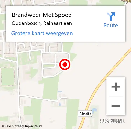 Locatie op kaart van de 112 melding: Brandweer Met Spoed Naar Oudenbosch, Reinaartlaan op 31 maart 2017 09:40