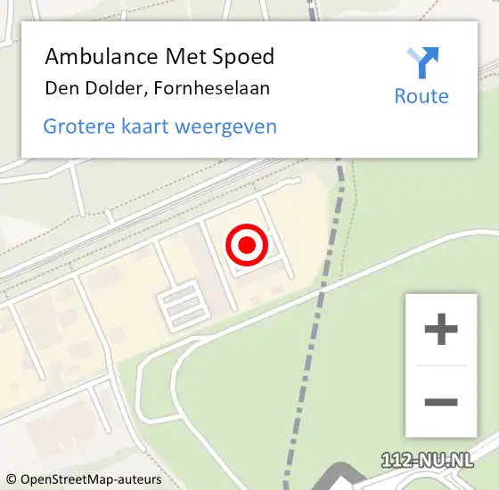 Locatie op kaart van de 112 melding: Ambulance Met Spoed Naar Den Dolder, Fornheselaan op 31 maart 2017 10:01