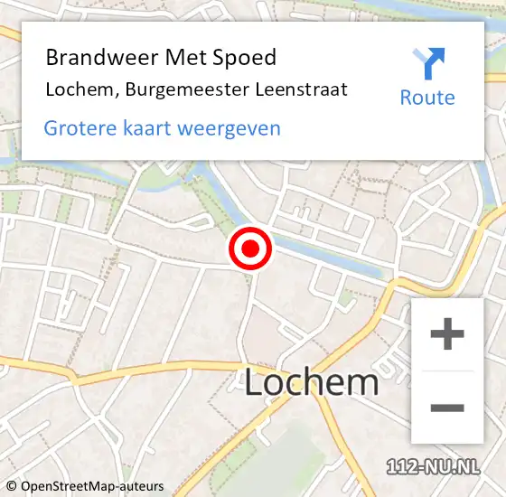 Locatie op kaart van de 112 melding: Brandweer Met Spoed Naar Lochem, Burgemeester Leenstraat op 31 maart 2017 11:14