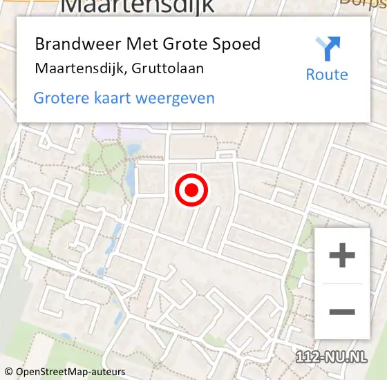 Locatie op kaart van de 112 melding: Brandweer Met Grote Spoed Naar Maartensdijk, Gruttolaan op 31 maart 2017 13:53