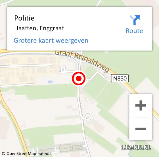 Locatie op kaart van de 112 melding: Politie Haaften, Enggraaf op 31 maart 2017 17:23