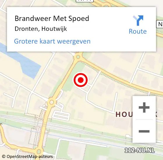 Locatie op kaart van de 112 melding: Brandweer Met Spoed Naar Dronten, Houtwijk op 31 maart 2017 18:52