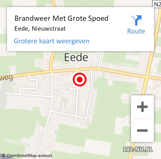 Locatie op kaart van de 112 melding: Brandweer Met Grote Spoed Naar Eede, Nieuwstraat op 31 maart 2017 20:24