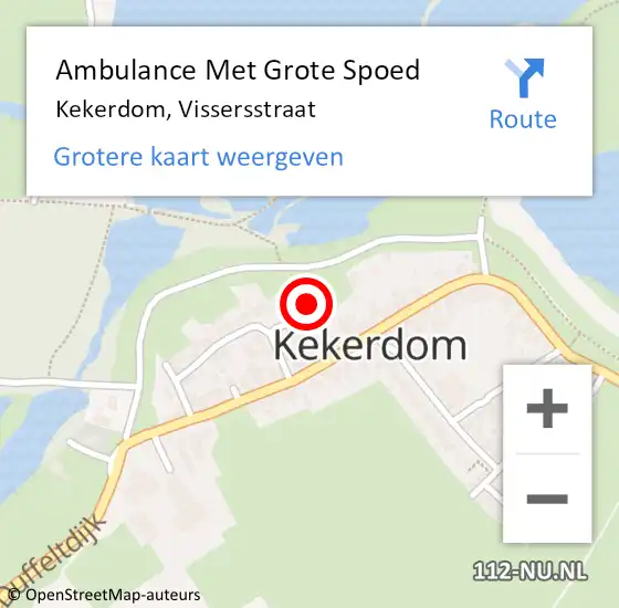 Locatie op kaart van de 112 melding: Ambulance Met Grote Spoed Naar Kekerdom, Vissersstraat op 1 april 2017 00:15