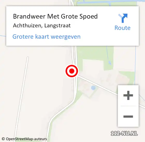 Locatie op kaart van de 112 melding: Brandweer Met Grote Spoed Naar Achthuizen, Langstraat op 1 april 2017 09:47