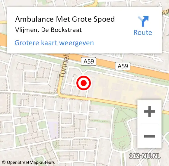 Locatie op kaart van de 112 melding: Ambulance Met Grote Spoed Naar Vlijmen, De Bockstraat op 1 april 2017 14:16