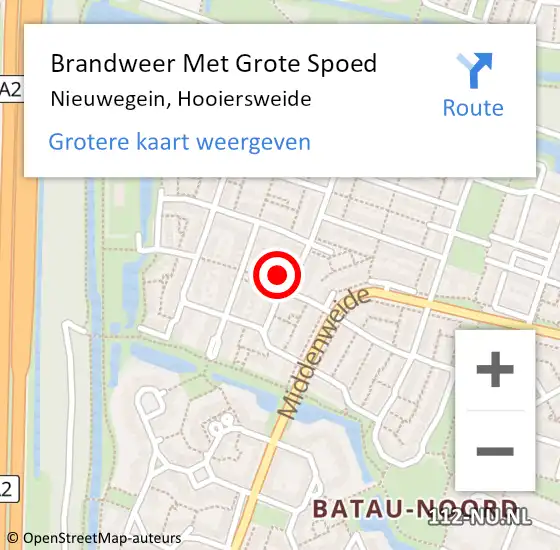 Locatie op kaart van de 112 melding: Brandweer Met Grote Spoed Naar Nieuwegein, Hooiersweide op 2 april 2017 02:39