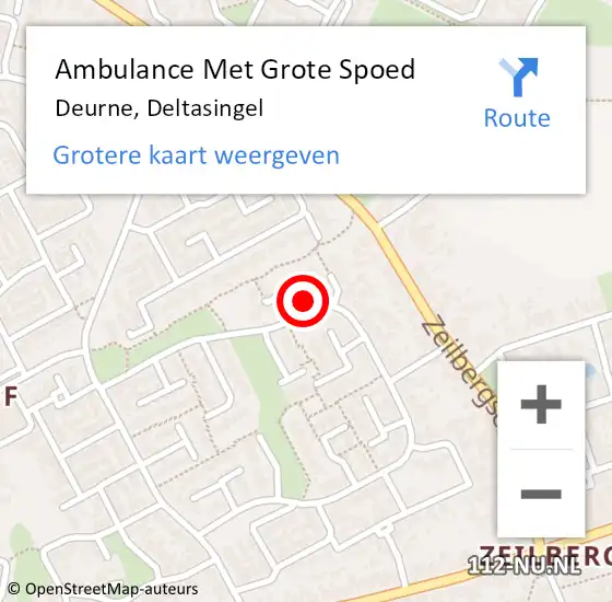 Locatie op kaart van de 112 melding: Ambulance Met Grote Spoed Naar Deurne, Deltasingel op 2 april 2017 09:35