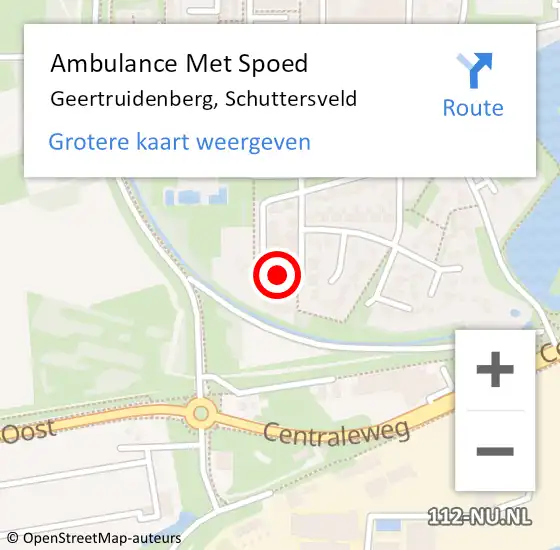 Locatie op kaart van de 112 melding: Ambulance Met Spoed Naar Geertruidenberg, Schuttersveld op 2 april 2017 13:41