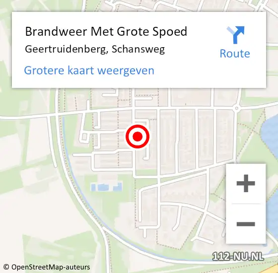 Locatie op kaart van de 112 melding: Brandweer Met Grote Spoed Naar Geertruidenberg, Schansweg op 2 april 2017 21:50