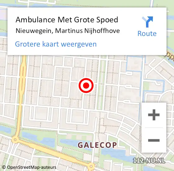 Locatie op kaart van de 112 melding: Ambulance Met Grote Spoed Naar Nieuwegein, Martinus Nijhoffhove op 3 april 2017 02:20