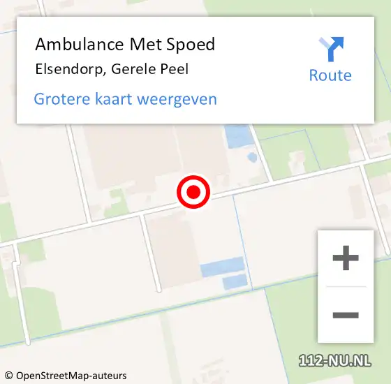 Locatie op kaart van de 112 melding: Ambulance Met Spoed Naar Elsendorp, Gerele Peel op 3 april 2017 07:26