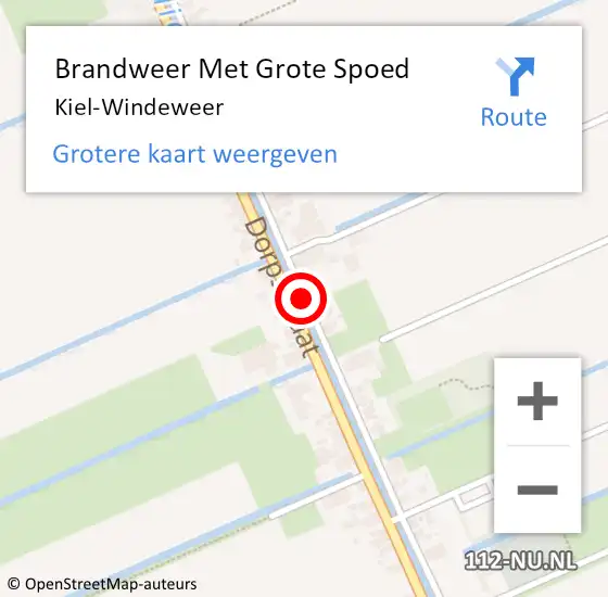 Locatie op kaart van de 112 melding: Brandweer Met Grote Spoed Naar Kiel-Windeweer op 3 april 2017 08:07