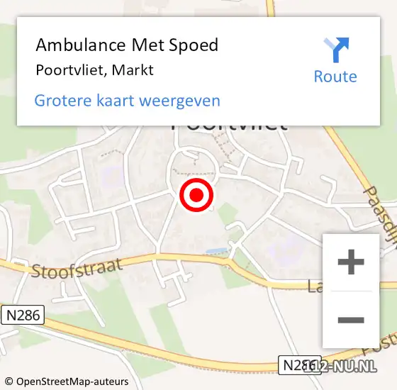 Locatie op kaart van de 112 melding: Ambulance Met Spoed Naar Poortvliet, Markt op 3 april 2017 09:24