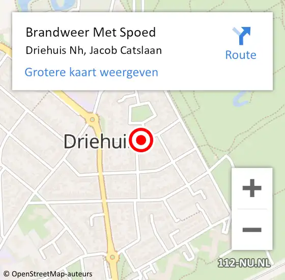 Locatie op kaart van de 112 melding: Brandweer Met Spoed Naar Driehuis Nh, Jacob Catslaan op 3 april 2017 12:49