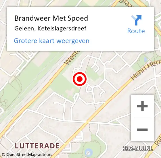 Locatie op kaart van de 112 melding: Brandweer Met Spoed Naar Geleen, Ketelslagersdreef op 3 april 2017 15:39