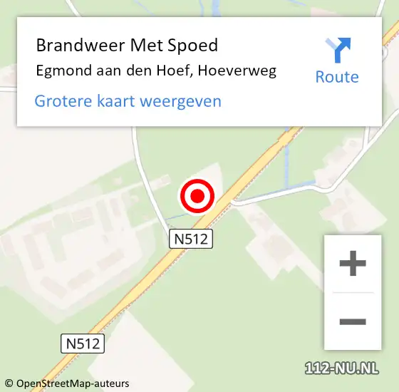 Locatie op kaart van de 112 melding: Brandweer Met Spoed Naar Egmond aan den Hoef, Hoeverweg op 3 april 2017 16:09