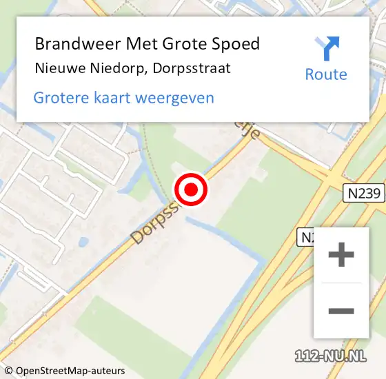 Locatie op kaart van de 112 melding: Brandweer Met Grote Spoed Naar Nieuwe Niedorp, Dorpsstraat op 3 april 2017 19:09