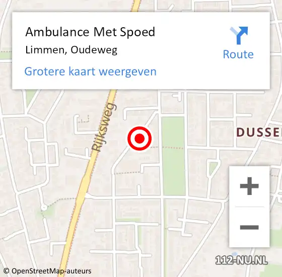 Locatie op kaart van de 112 melding: Ambulance Met Spoed Naar Limmen, Oudeweg op 4 april 2017 02:16