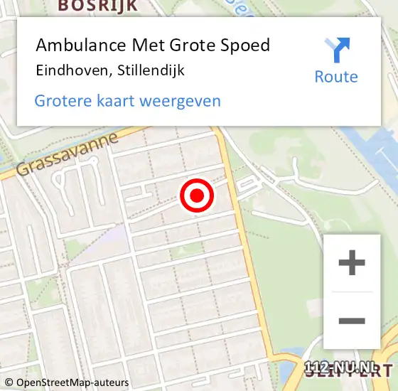 Locatie op kaart van de 112 melding: Ambulance Met Grote Spoed Naar Eindhoven, Stillendijk op 4 april 2017 09:29