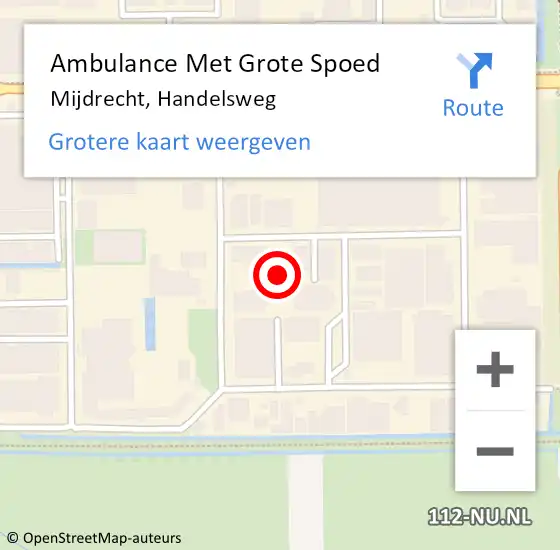 Locatie op kaart van de 112 melding: Ambulance Met Grote Spoed Naar Mijdrecht, Handelsweg op 4 april 2017 14:35