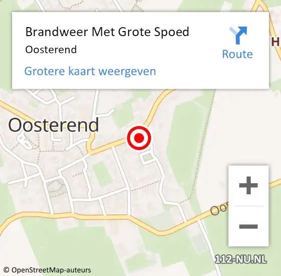 Locatie op kaart van de 112 melding: Brandweer Met Grote Spoed Naar Oosterend Nh op 4 april 2017 20:15