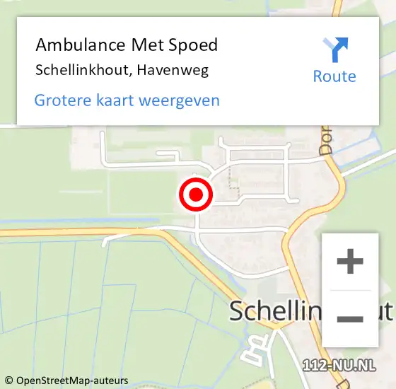 Locatie op kaart van de 112 melding: Ambulance Met Spoed Naar Schellinkhout, Havenweg op 4 april 2017 20:44