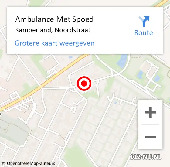 Locatie op kaart van de 112 melding: Ambulance Met Spoed Naar Kamperland, Noordstraat op 4 april 2017 23:24