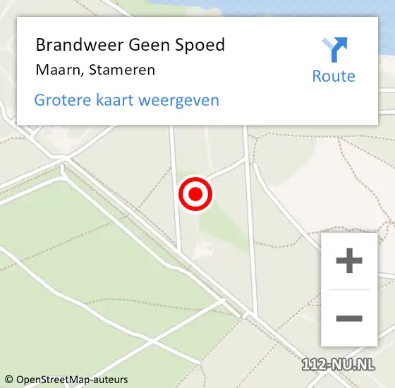 Locatie op kaart van de 112 melding: Brandweer Geen Spoed Naar Maarn, Stameren op 4 april 2017 23:32