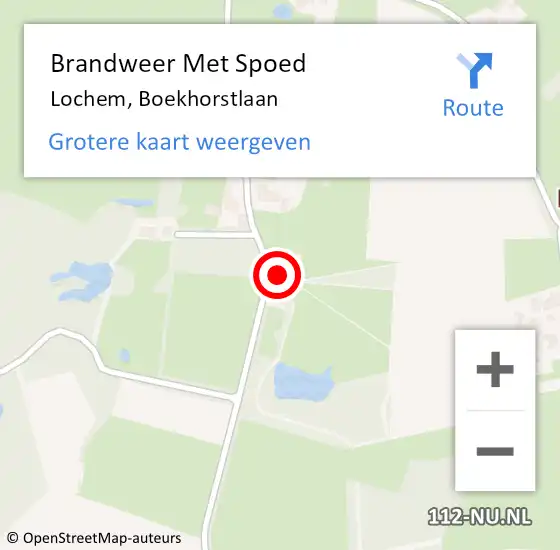 Locatie op kaart van de 112 melding: Brandweer Met Spoed Naar Lochem, Boekhorstlaan op 5 april 2017 08:32