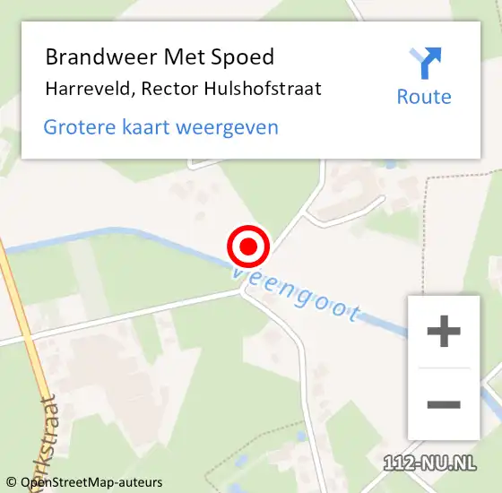 Locatie op kaart van de 112 melding: Brandweer Met Spoed Naar Harreveld, Rector Hulshofstraat op 5 april 2017 08:50